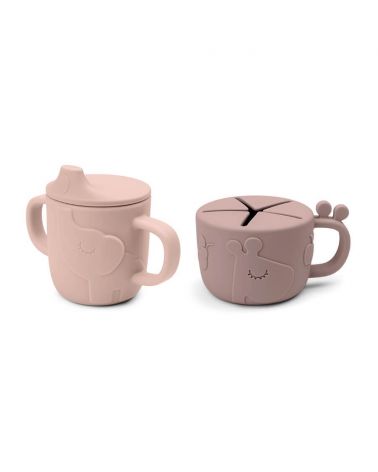 Lot tasse à bec et tasse à goûter Peekaboo