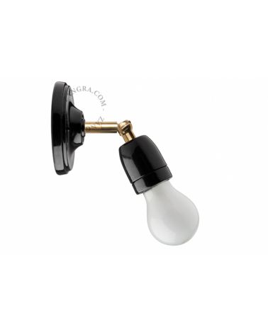 ZG lampe articulable en porcelaine noire 036.011.b
