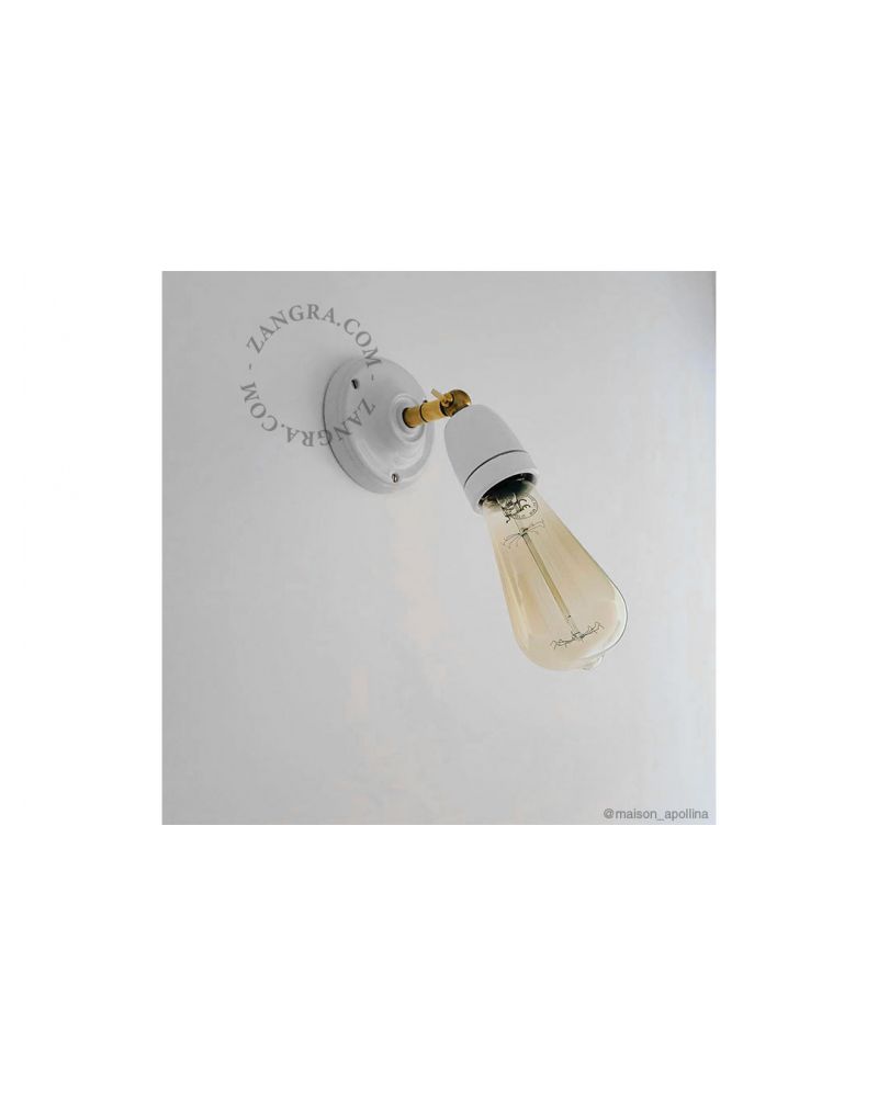 ZG lampe articulable en porcelaine blanche 036.011.w