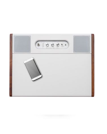 Enceinte CUBE CS  Corian pied en noyer