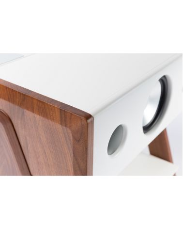 Enceinte CUBE CS  Corian pied en noyer