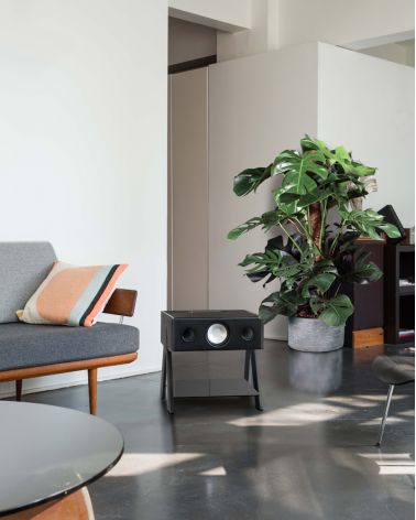 Enceinte CUBE Leather&wood Wide Sound 2.0
