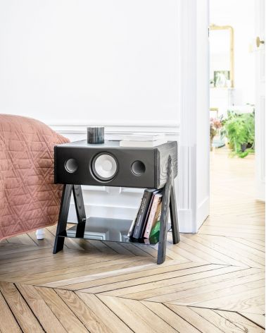 Enceinte CUBE Leather&wood Wide Sound 2.0