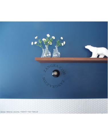 Applique porcelaine noire 001.002