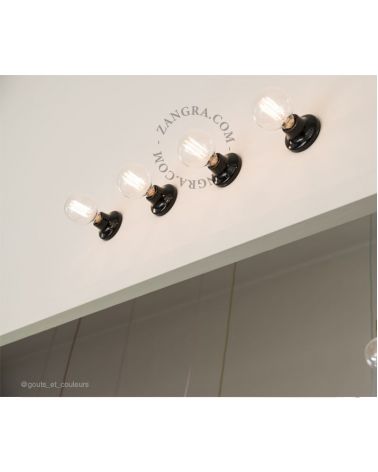 Applique porcelaine noire 001.002