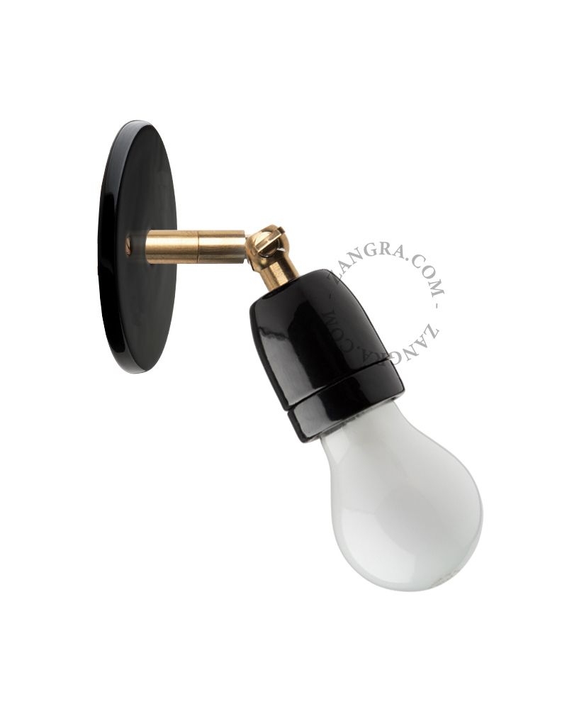 ZG lampe articulable en porcelaine noir 036.003
