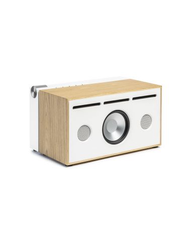 Enceinte PR/01 ALU - silver white et chêne