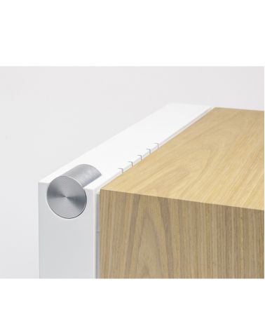 Enceinte PR/01 ALU - silver white et chêne