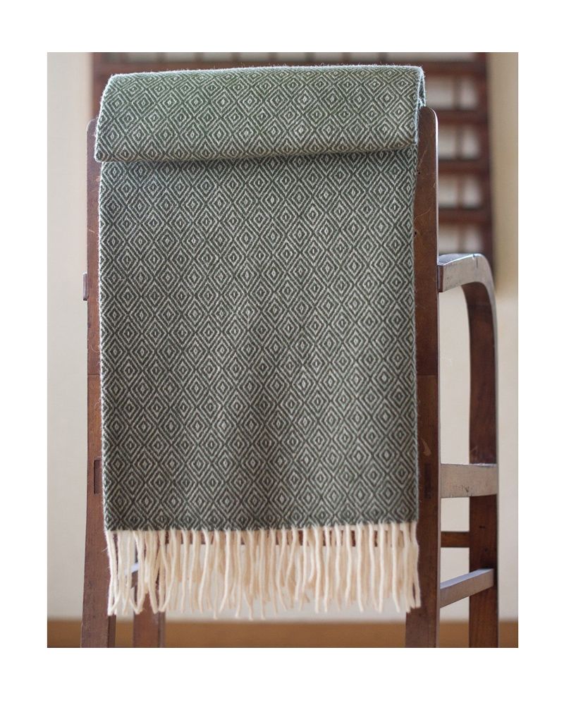 Plaid CHICO DIAMANT 100% laine 180x220cm