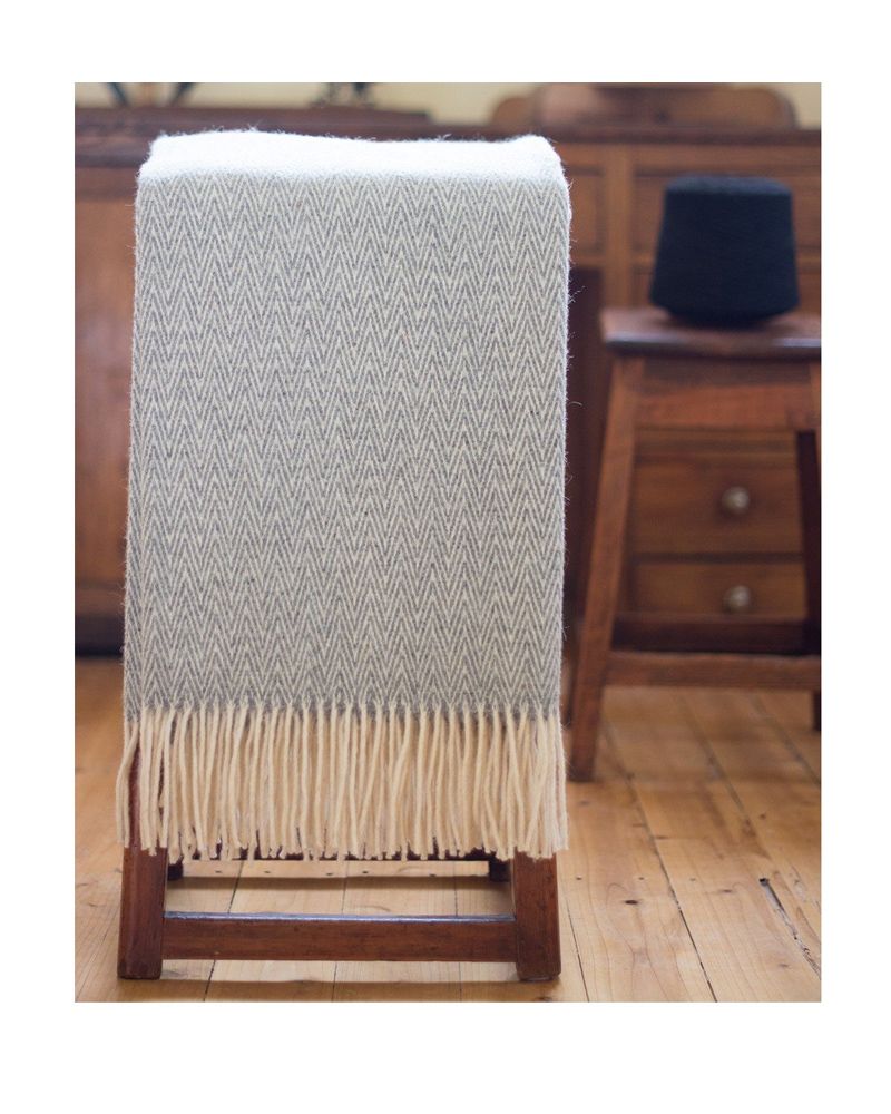 Plaid CHICO CHEVRON 100% laine 130x180cm