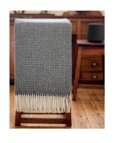 Plaid CHICO CHEVRON 100% laine 130x180cm