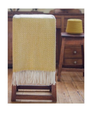 Plaid CHICO CHEVRON 100% laine 130x180cm